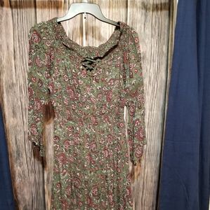 Green Autumn Dress Size XL